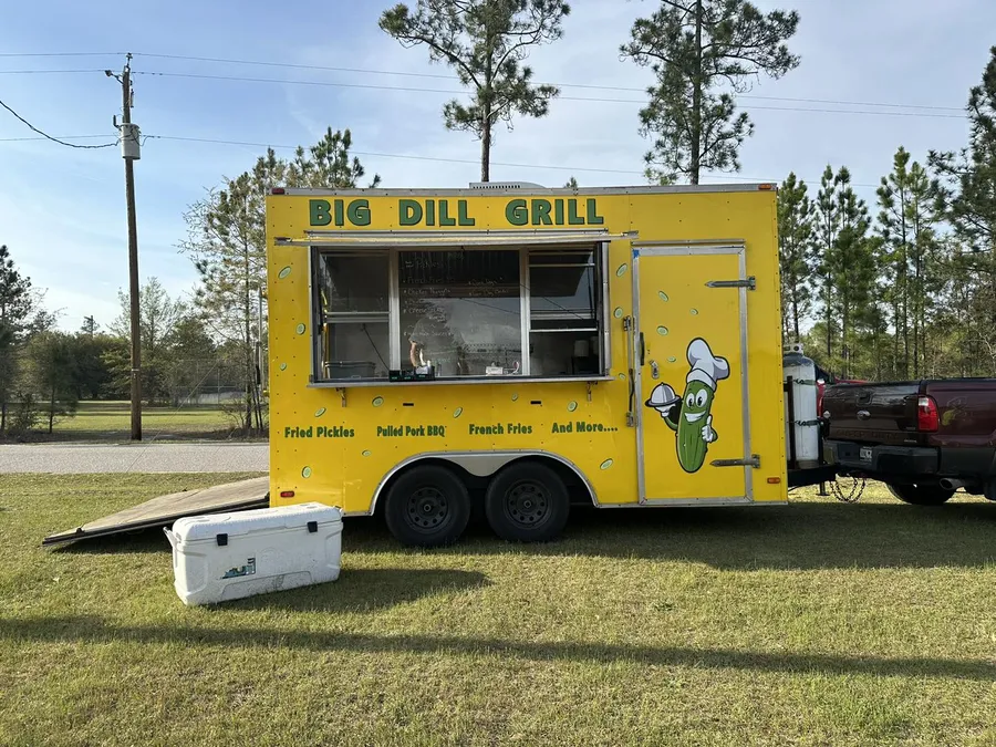 The Big Dill Grill food truck serving at an outdoor community event